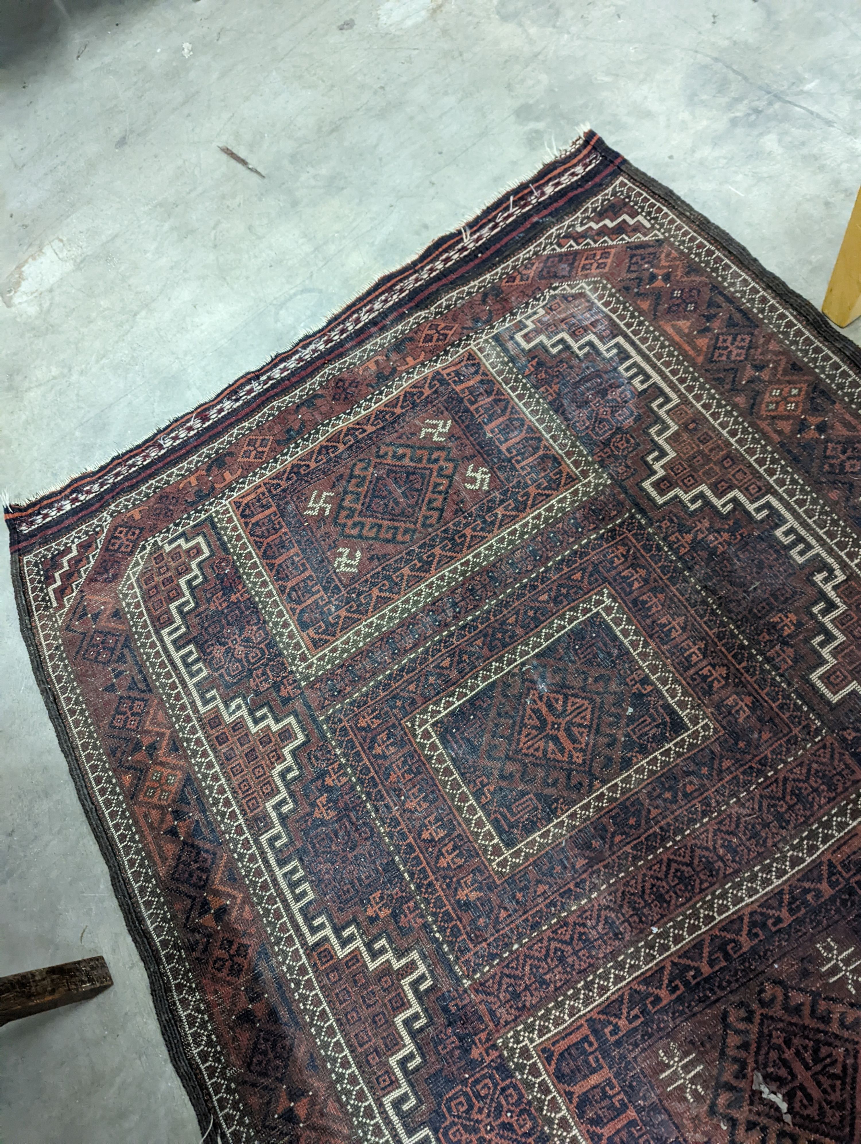 Two Belouch rugs and two prayer mats, largest 200 x 110cm